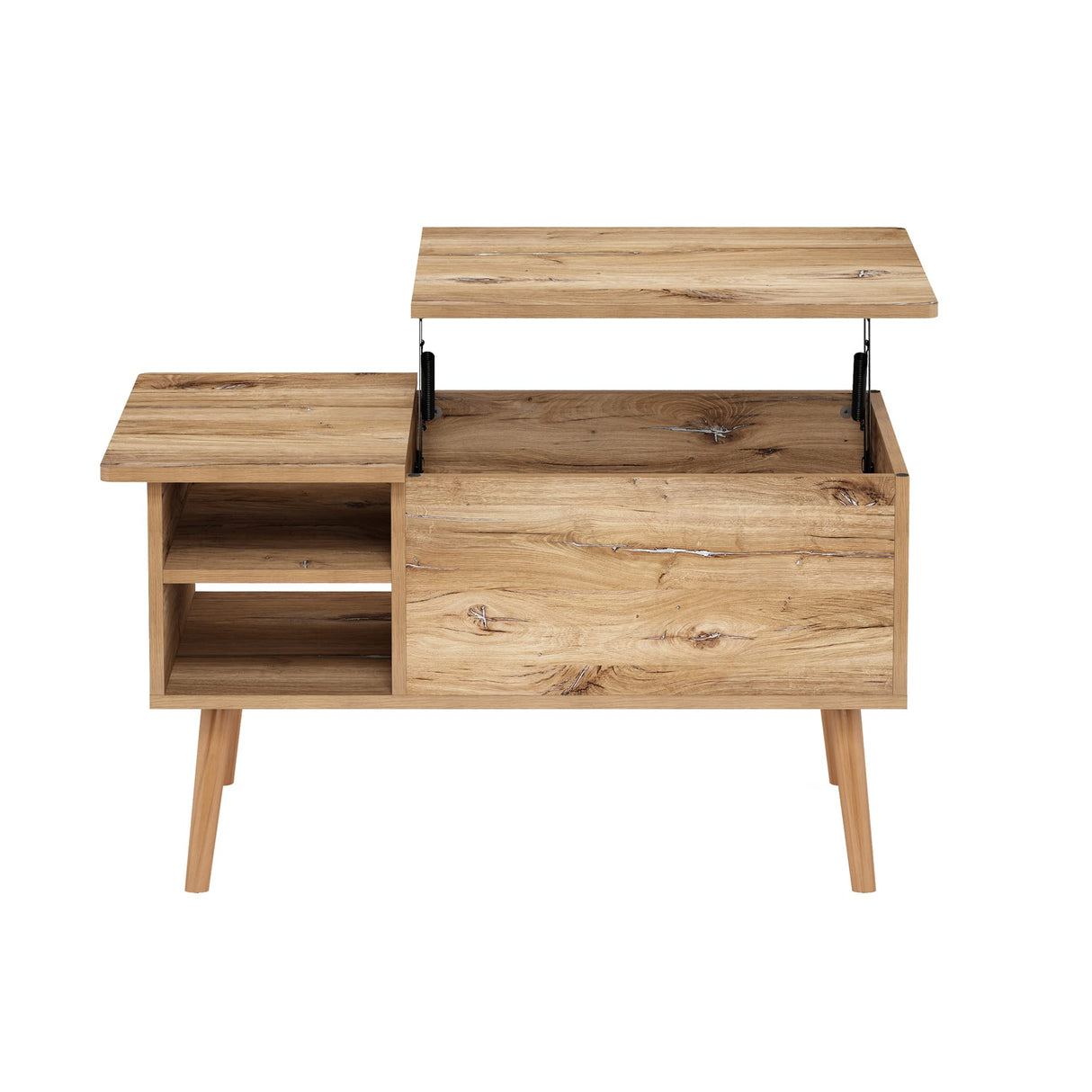 Jensen Living Room Wooden Leg Lift Top Coffee Table