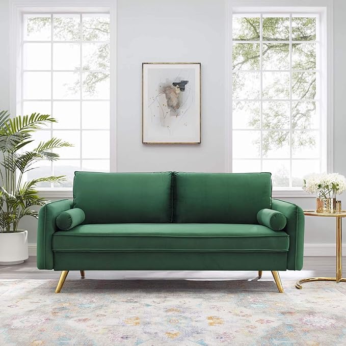 Revive Performance Velvet Loveseat, Mint