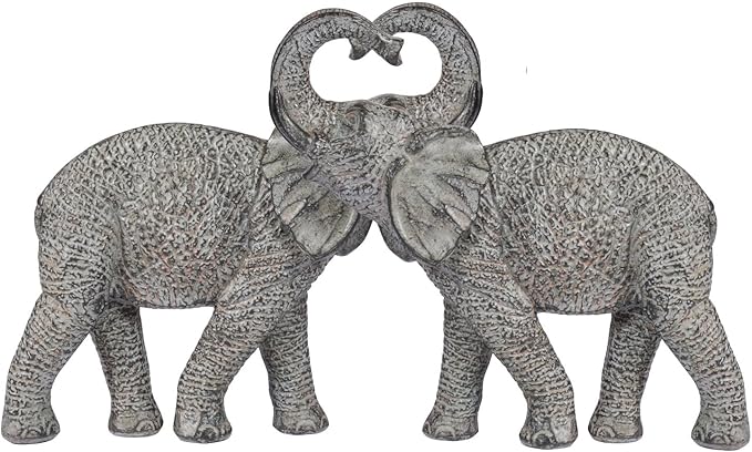 Adorn Your Space with Charm: Resin Elephant Family Decor Sculpture, Perfect Addition