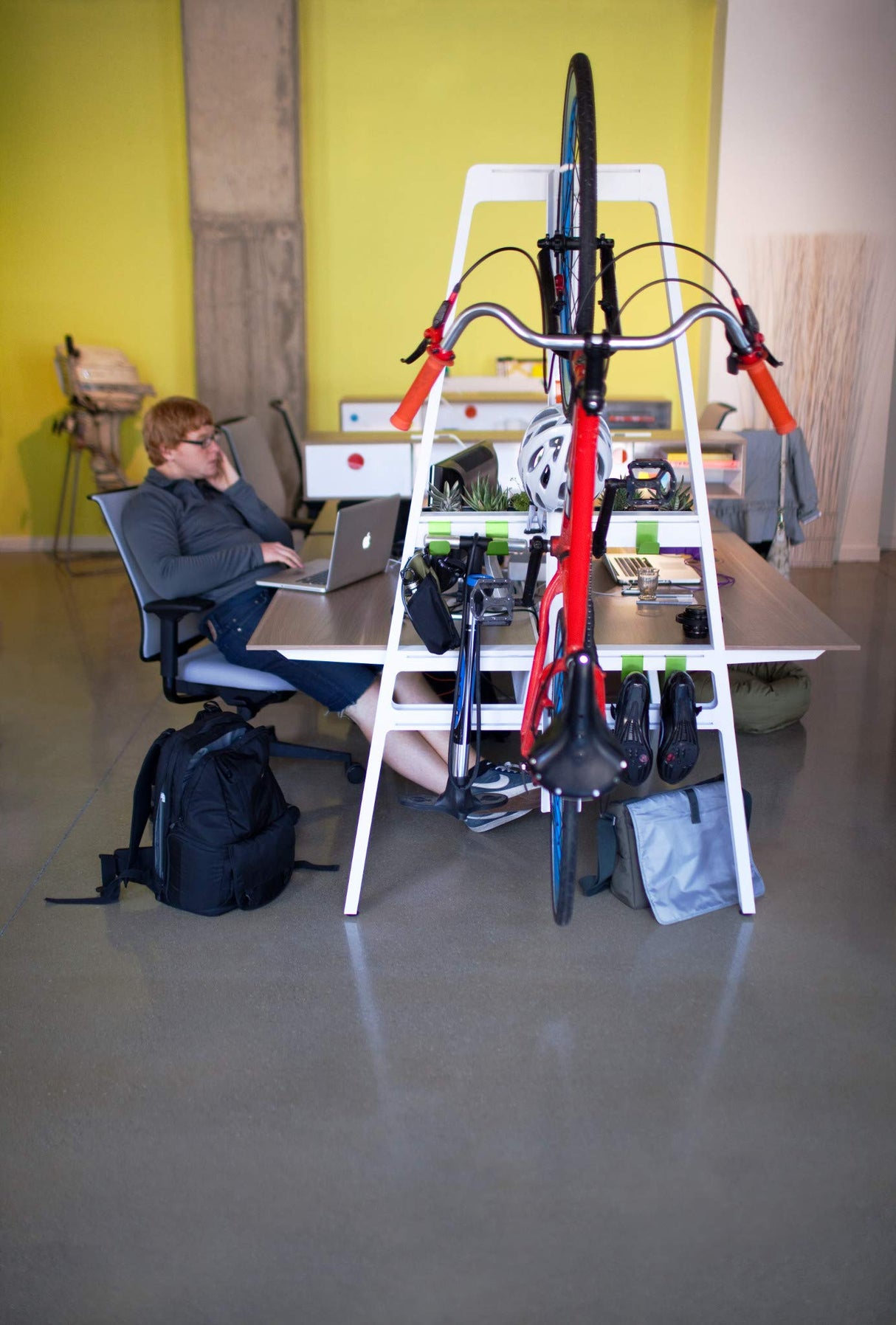 Chair, Grey Fabric -