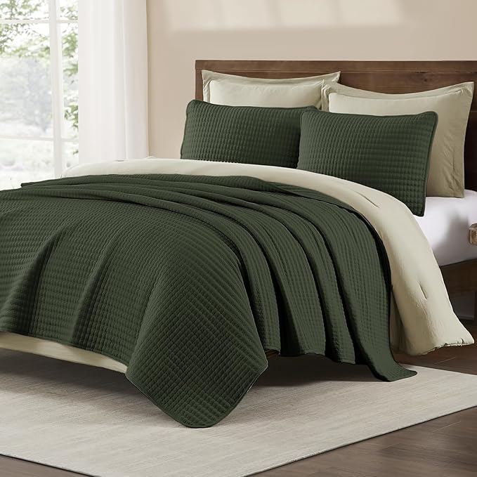 Quilts King Size, 3 Pieces White Lightweight Soft Quilts King Size Sets for All Seasons