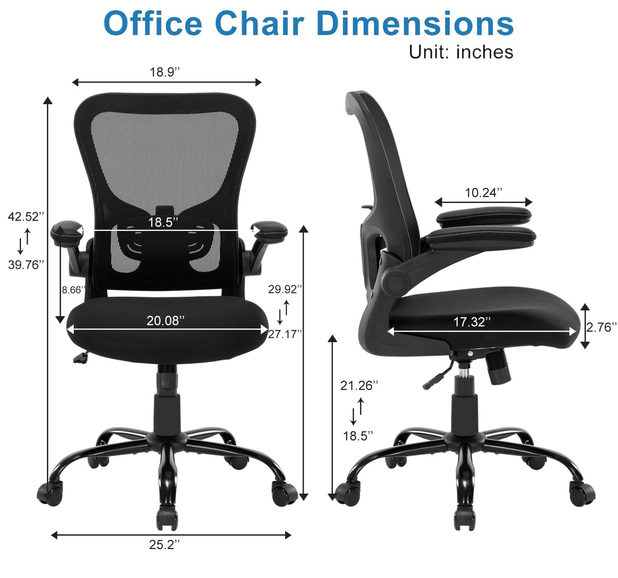 Ergonomic Mesh Office Chair with Adjustable Lumbar Support