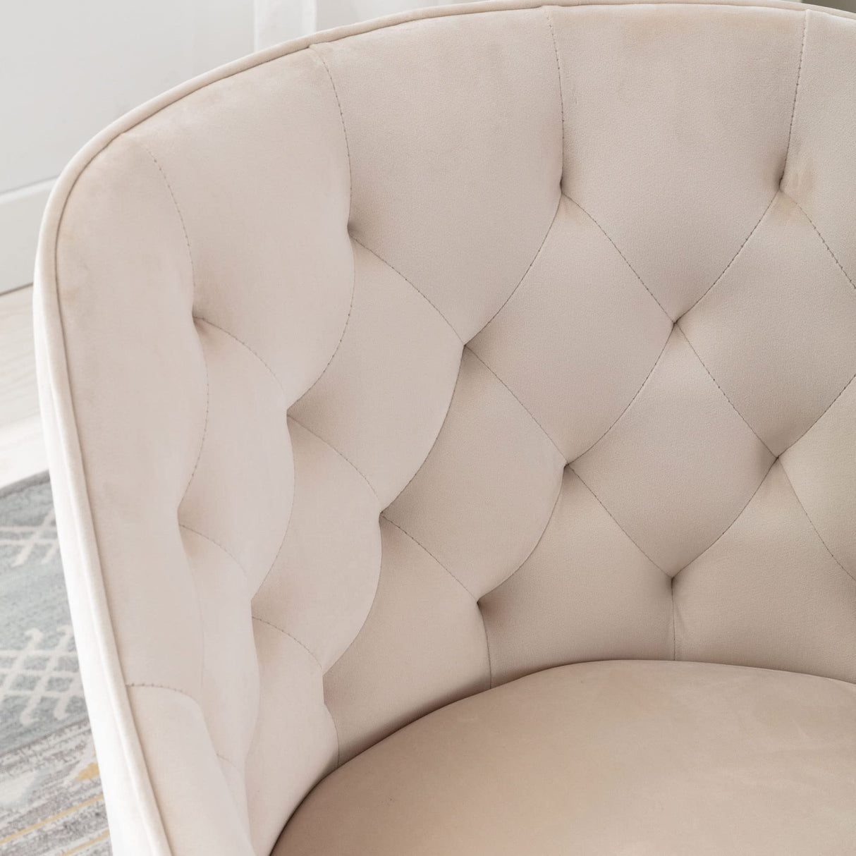 Office Desk Chair Modern Velvet Office Computer Chair Height Adjustable Mid-Back Task Chair