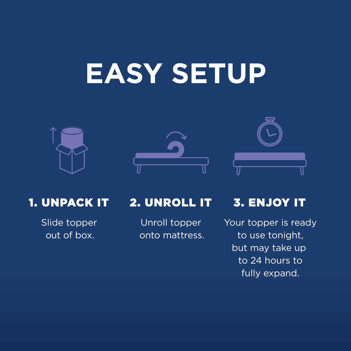 (Supreme) 3" Memory Foam Mattress Topper, Queen