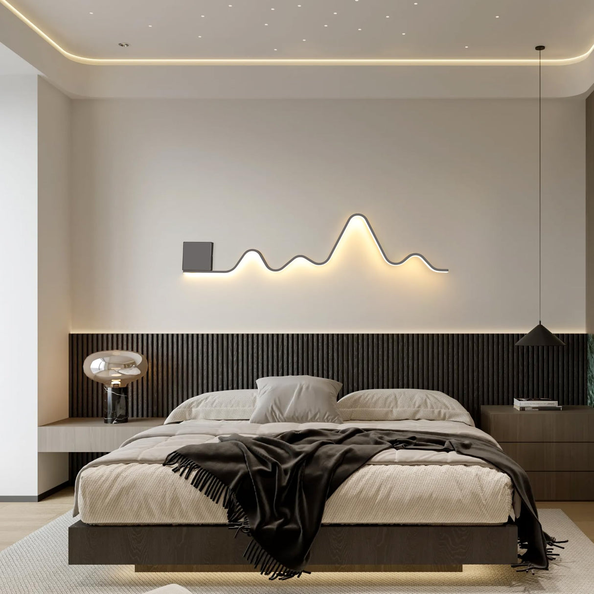 Modern Wall Sconce with Remote Control 43.3inch Dimmable LED Wall Lights Led Wall