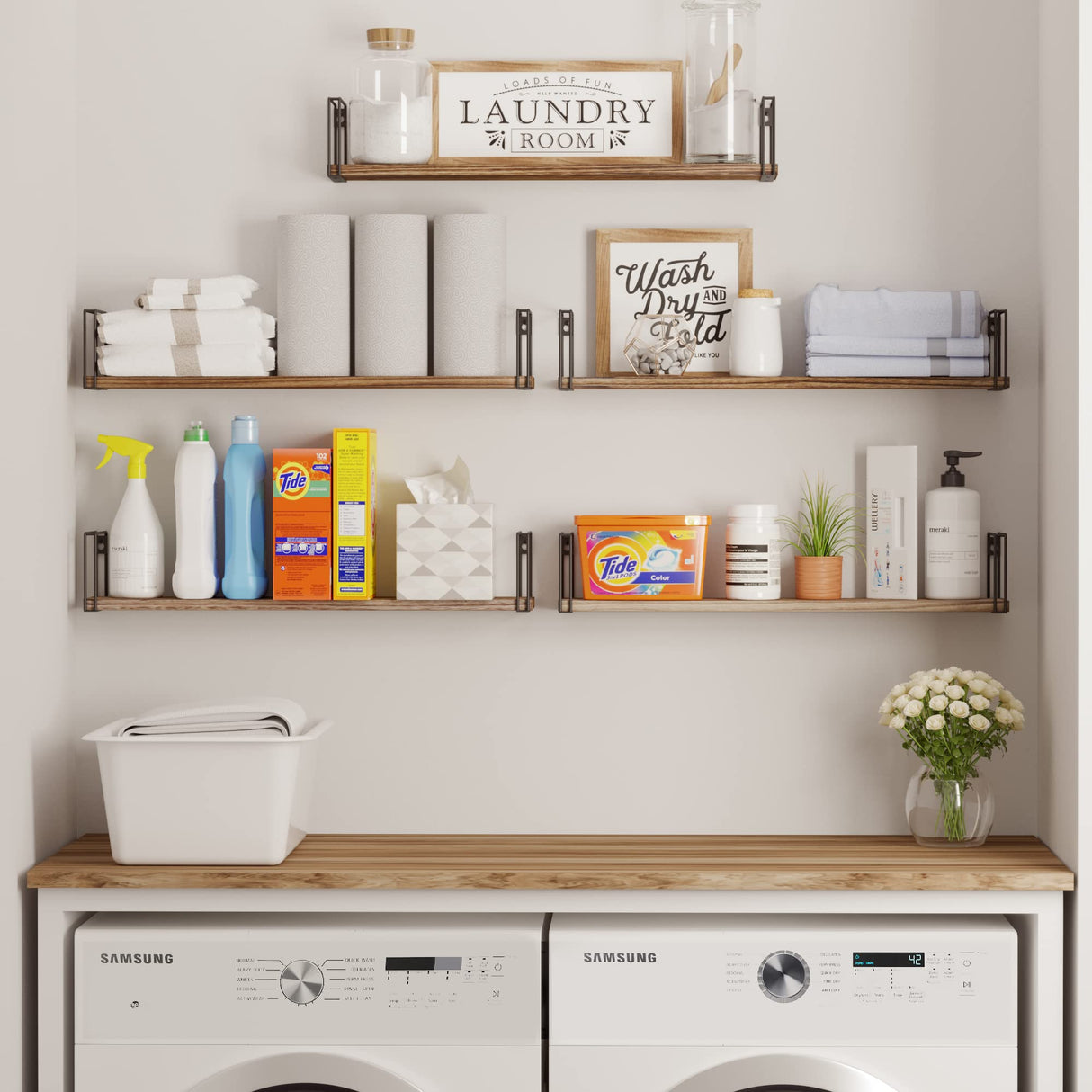 Avila 24" Floating Shelves for Wall, Kitchen Organization & Office Shelves