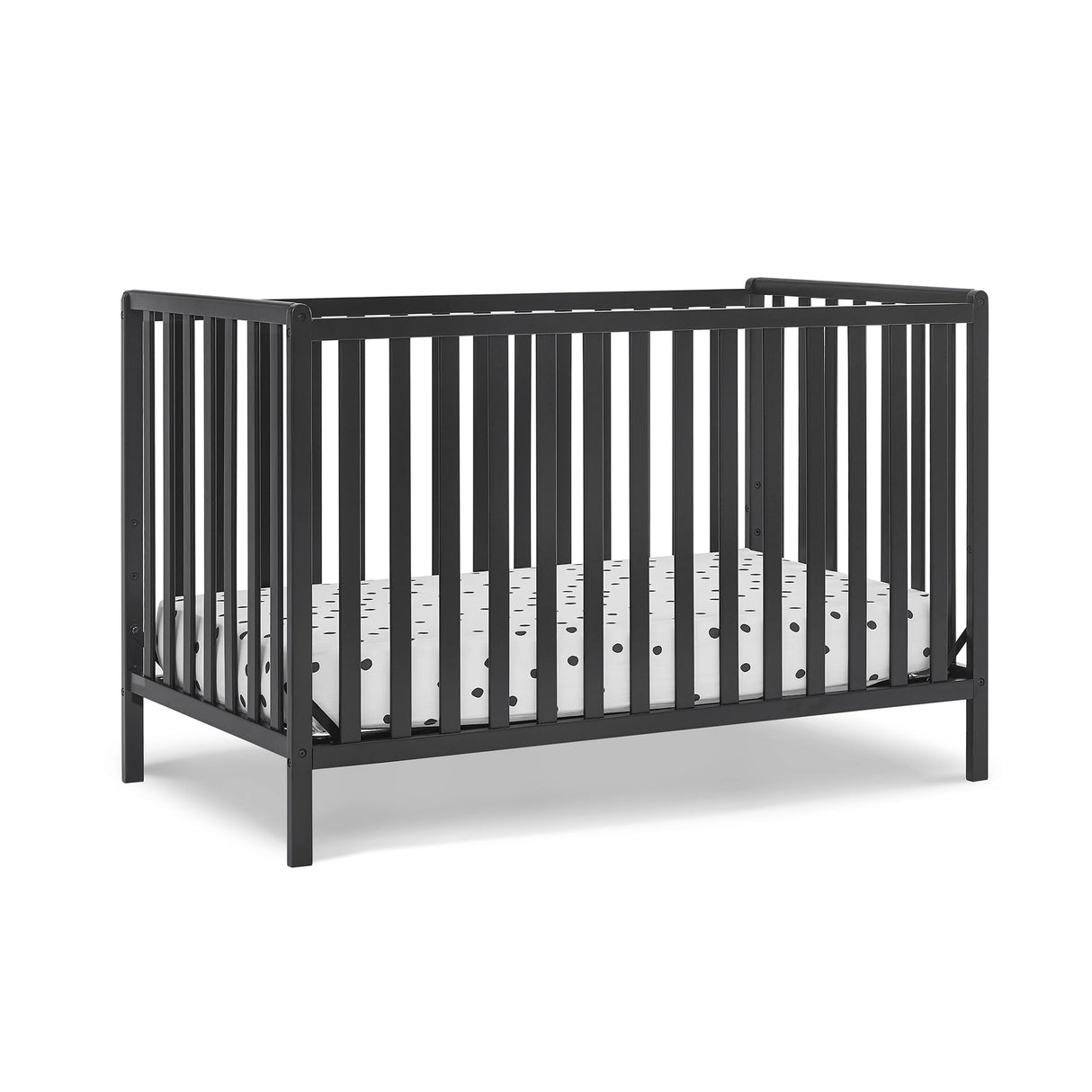 Heartland 4-in-1 Convertible Crib, Black