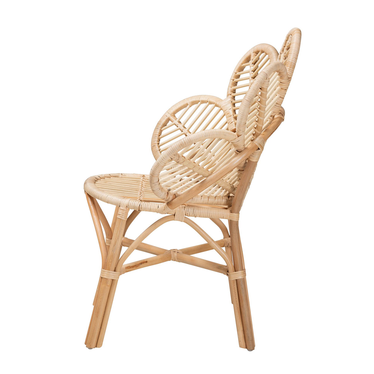 Bianca Natural Rattan Flower Chair, Large