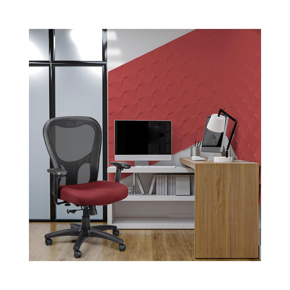 TP9000 Mesh Swivel Task Chair - Ergonomic Office Chair with Lumbar Support