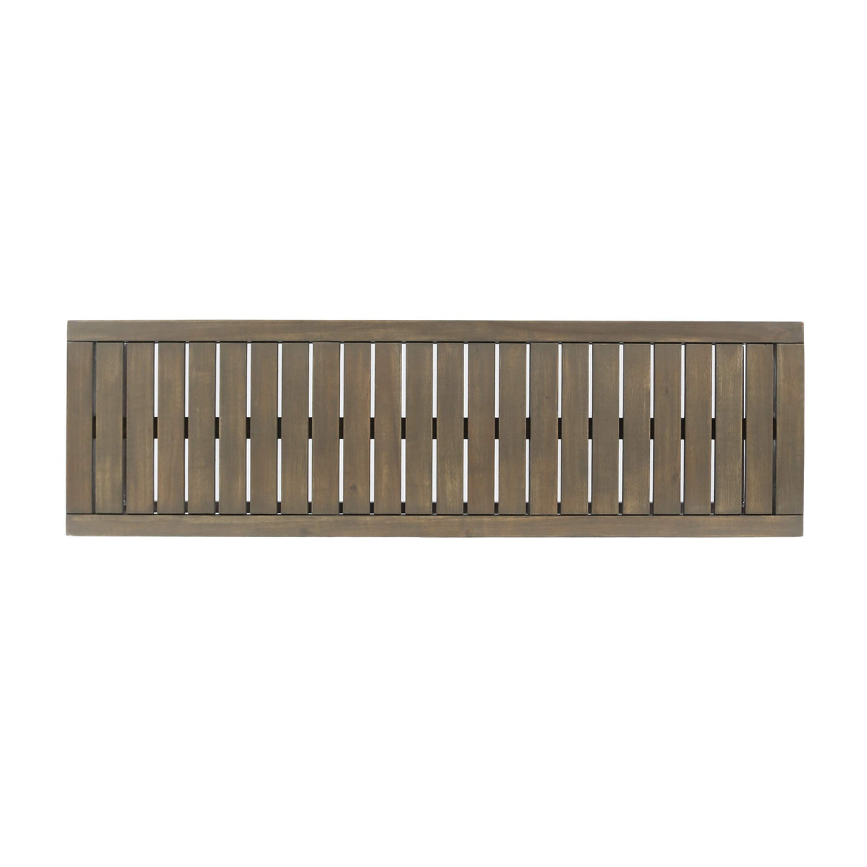 Christopher Knight Home Drew Outdoor Industrial Acacia Wood and Iron Bench, Gray, Grey Finish/Black Metal