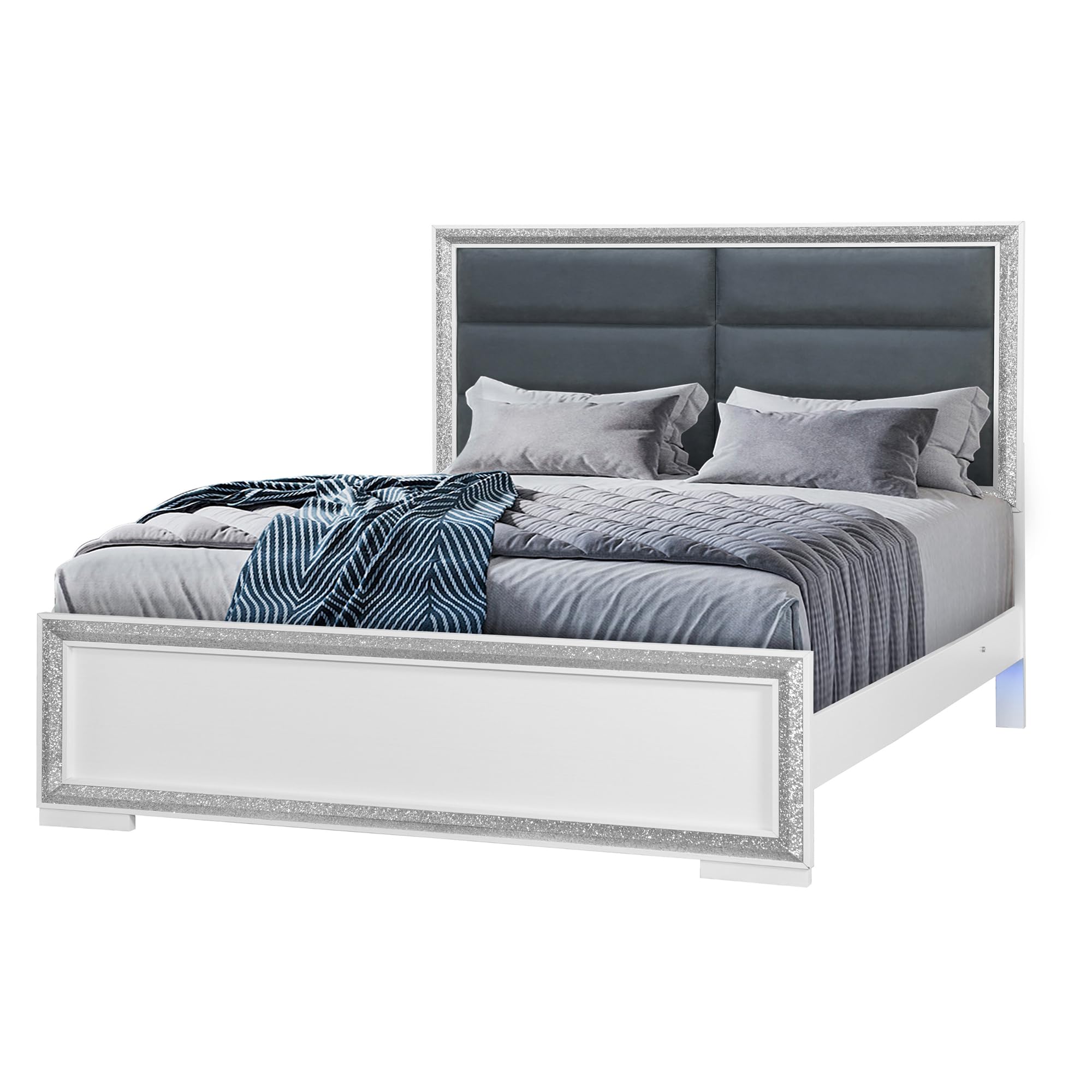Andros Silver Queen Bed