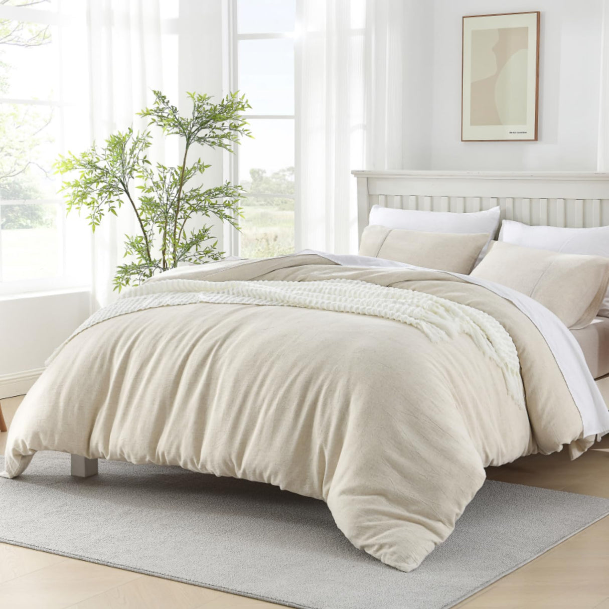 Linen Duvet Cover King Size - Soft Duvet Cover Set