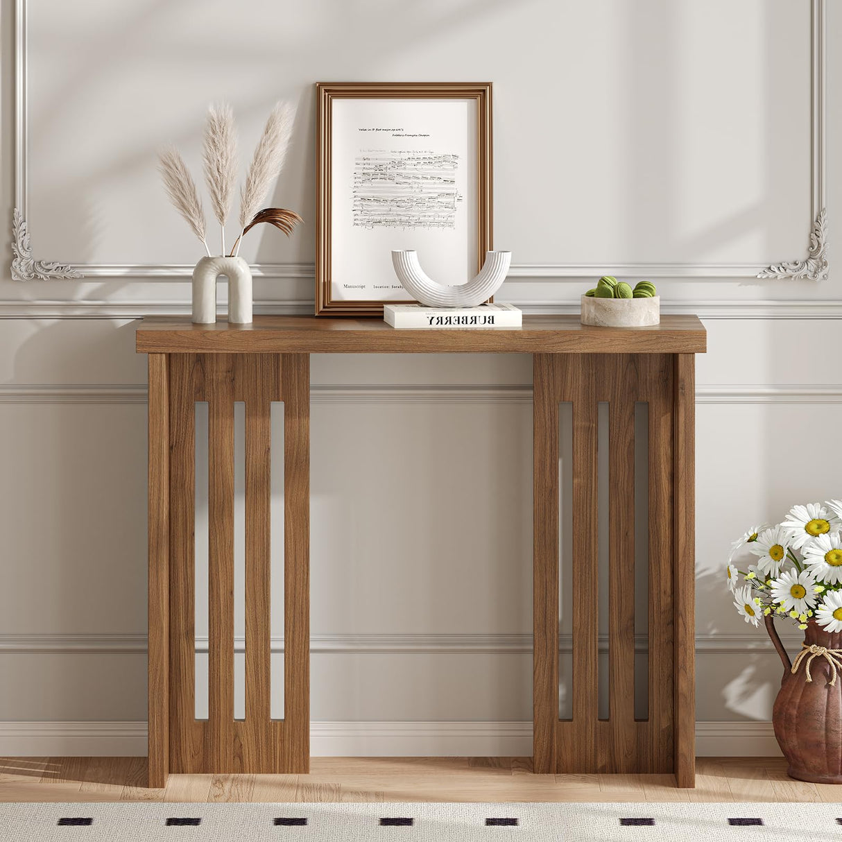 39" Narrow Console Table, Minimalist Entryway Table for Hallway