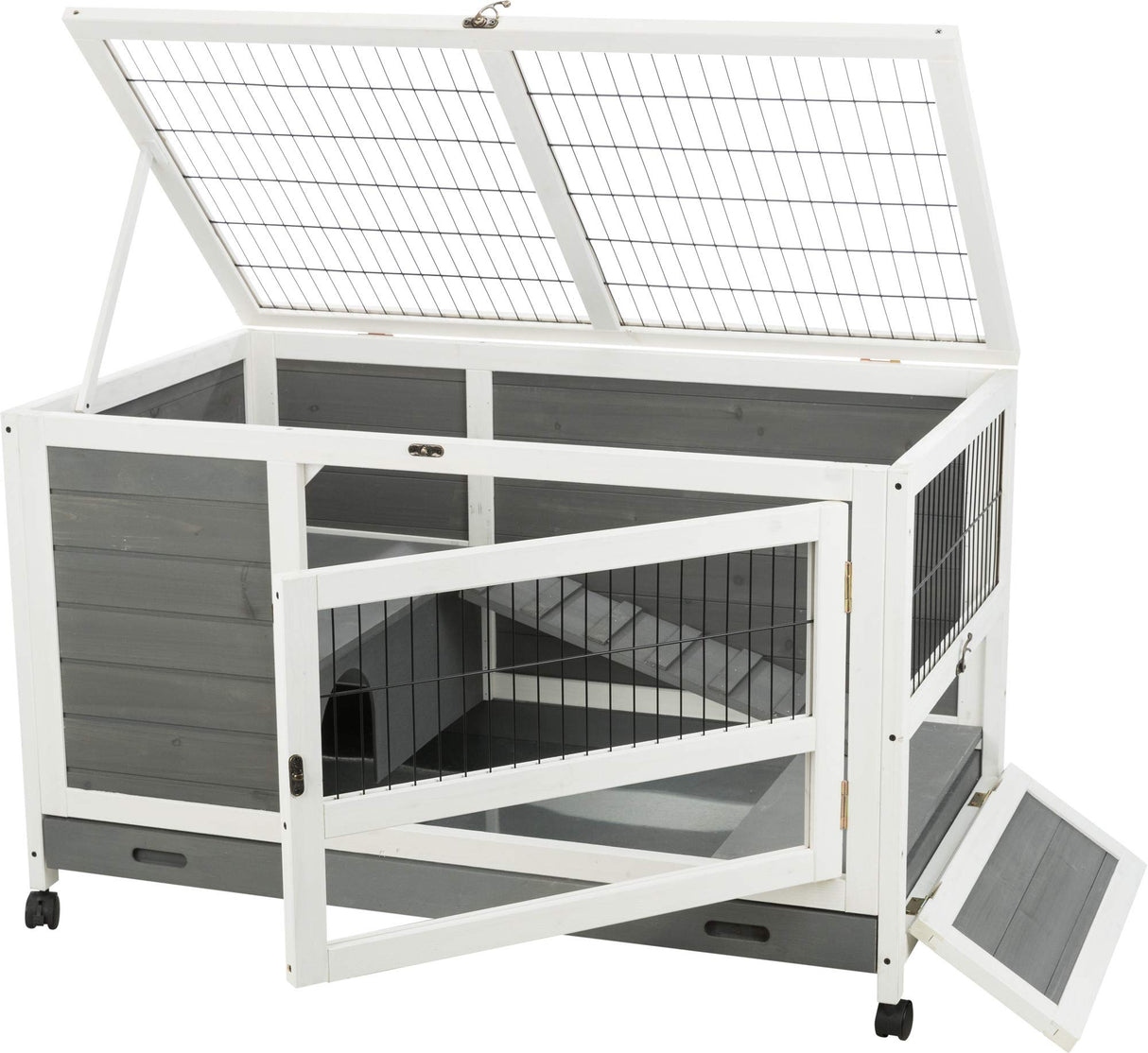 Natura Small Indoor Rabbit Hutch, Pet House for Rabbits and Guinea Pigs