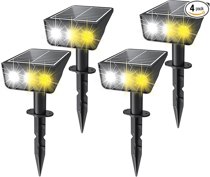 Solar spot Lights Outdoor IP65 Waterproof Solar spotlights 3 Lighting Modes Tree