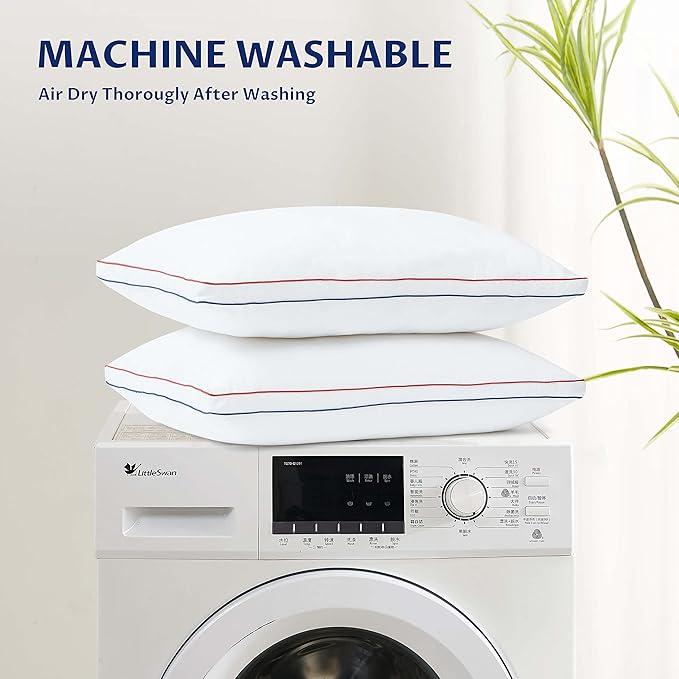 Bed Pillows for Sleeping - Queen Size(20"x28") Set of 4 Pillows Allergy Friendly Microfiber