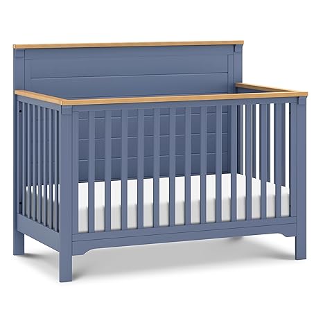 Shea 4-in-1 Convertible Crib in Light Sage and Honey, GREENGUARD Gold Certified