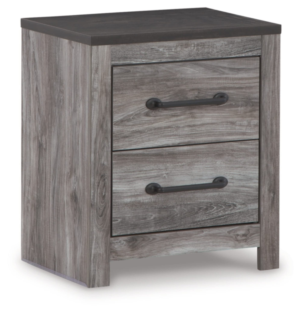 Bronyan 2 Drawer Nightstand, Gray