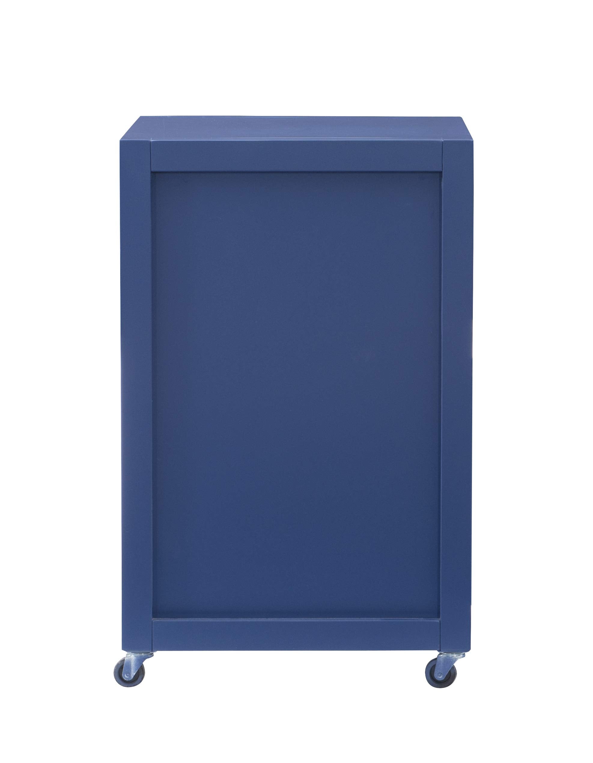 Linon Navy Blue Rolling Sadie File Cabinet