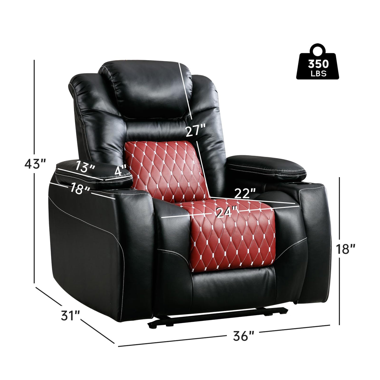 Electric Power Recliner Chair with Adjustable Powered Headrest
