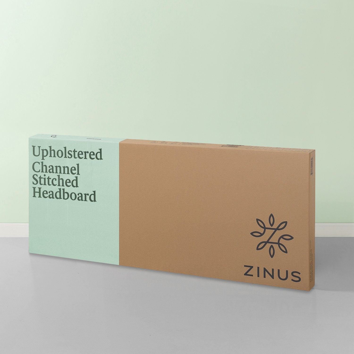 Satish Upholstered Channel Stitched Headboard in Light Grey