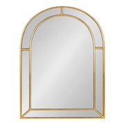 Fairbrook Transitional Arched Wall Mirror, 18 x 24, Gold, Sophisticated Glam Mirror Decor