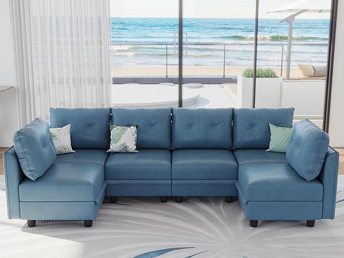 Modular Sectional Sofa, Convertible U Shaped Sectional