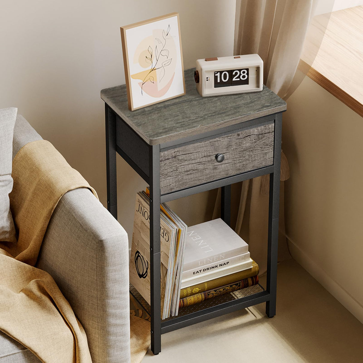 Nightstands Set of 2, End Side Table