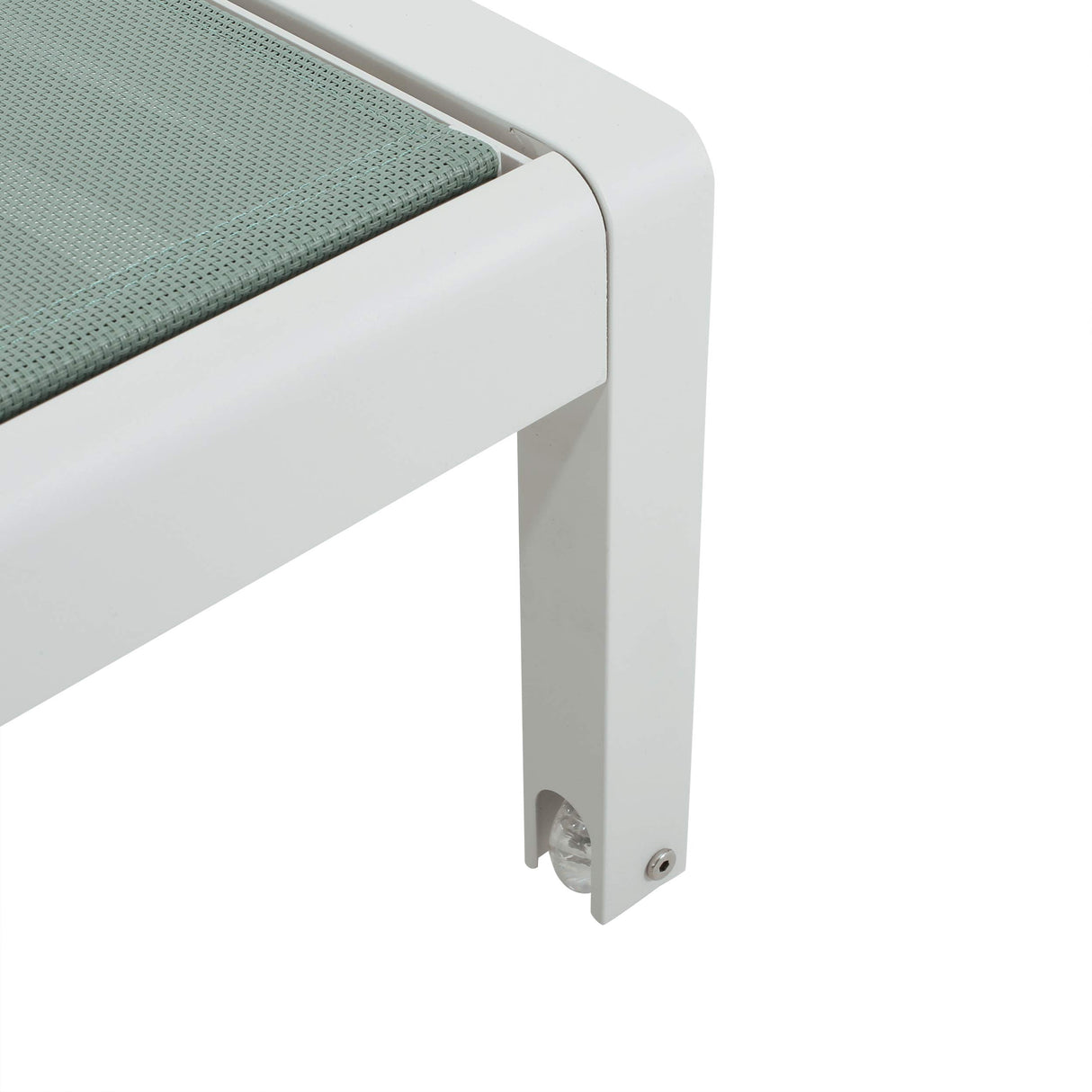 Vanessa Coral Outdoor Chaise Lounges (Set of 2), Green and White