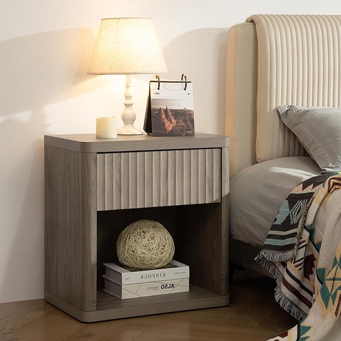 Night Stand Nightstand with Drawer Storage Bed Side