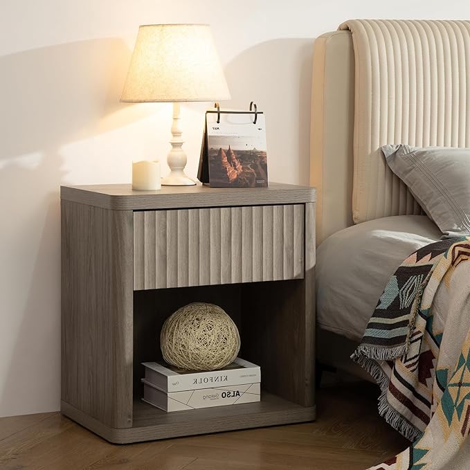 Night Stand Nightstand with Drawer Storage Bed Side Table