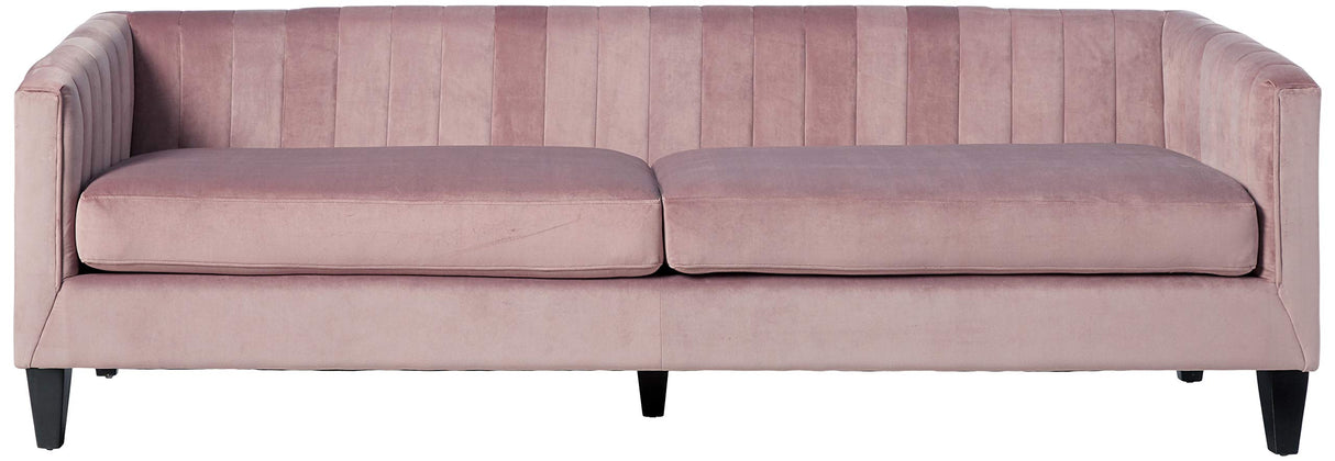 Celeste Upholstered Mid-Century Channel Tufted Sofa, Microfiber Velvet Couch for Living Room,