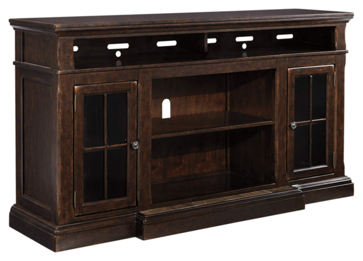 Roddinton Traditional TV Stand With Fireplace Option Fits TVs up to 70", 2 Cabinets