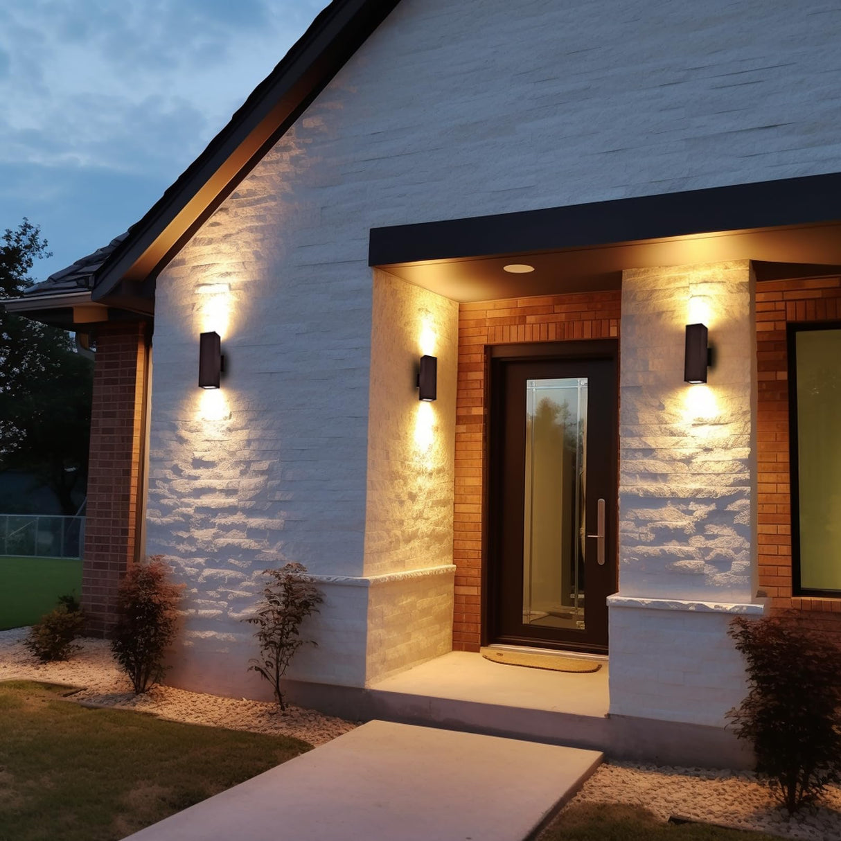 Dusk to Dawn Outdoor Sconces, Patio Wall Light Fixture, Oil Bronze Porch Lights