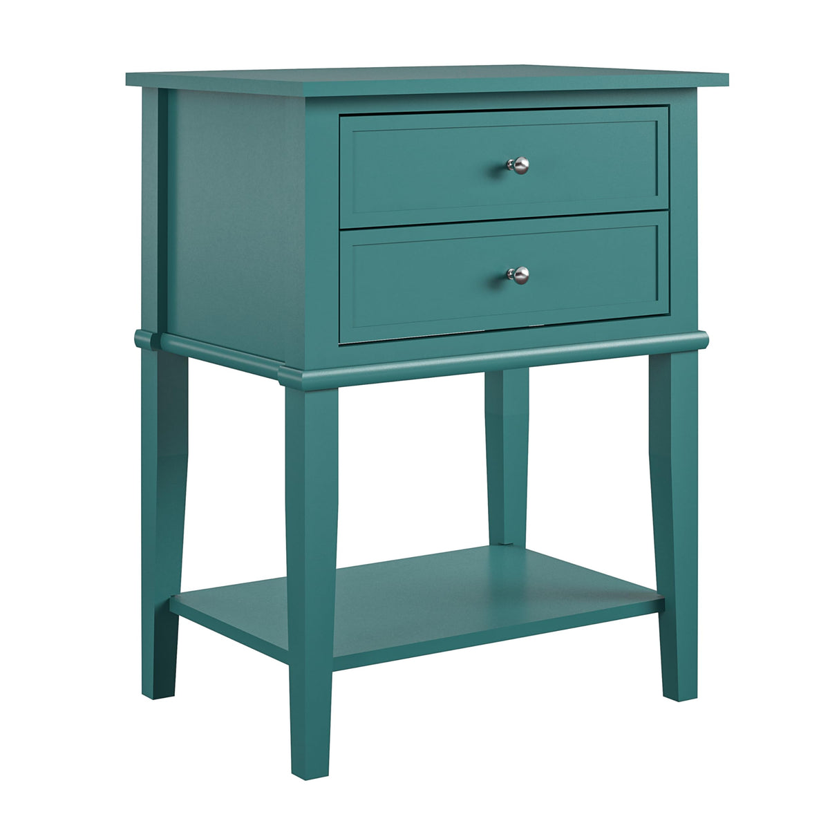 Ameriwood Home Franklin Accent Table with 2 Drawers, Emerald