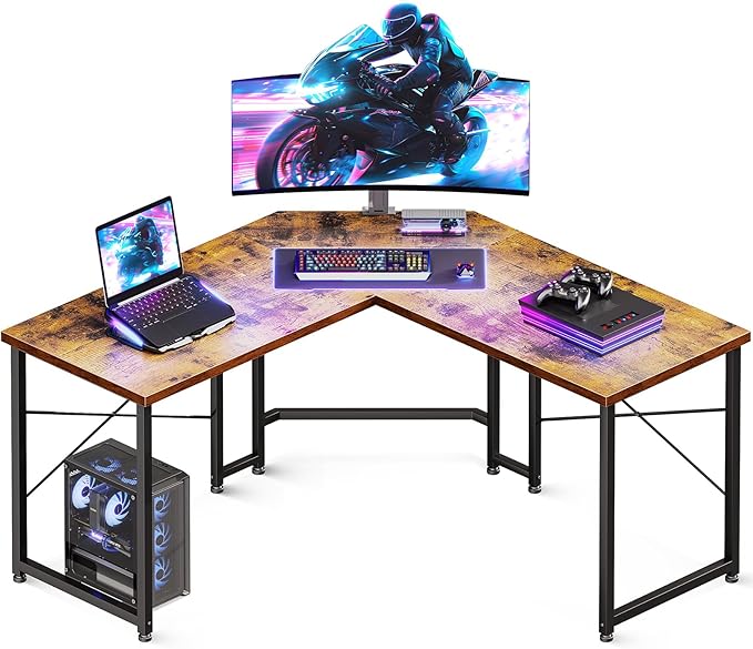 L Shaped Gaming Desk, Corner Desk Gaming Table for Home Office