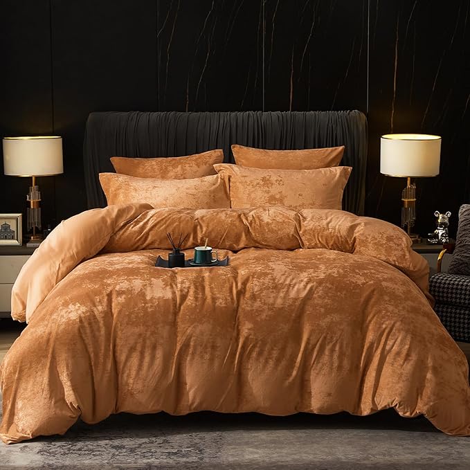 Truly Velvet Duvet Cover Set King Size, 3pcs Ultra Soft Breathable Comforter Cover Set