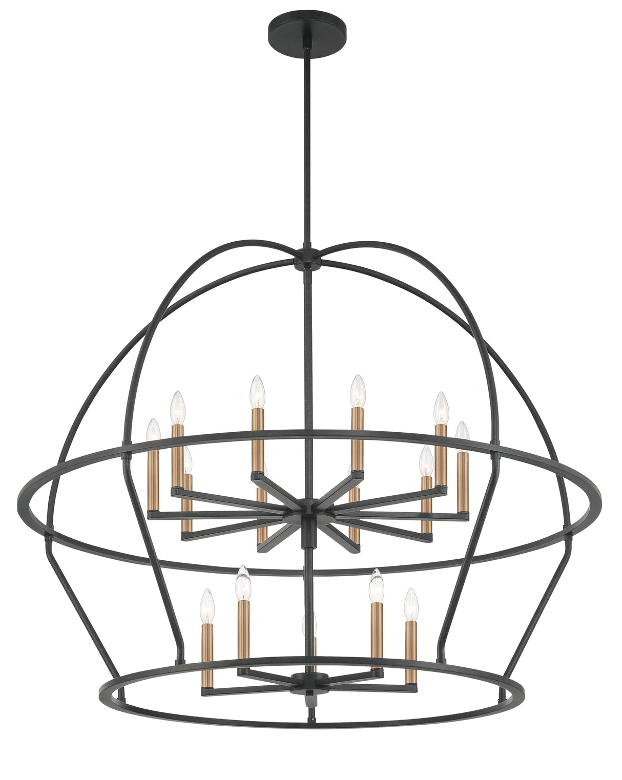 15 Light Black Chandelier