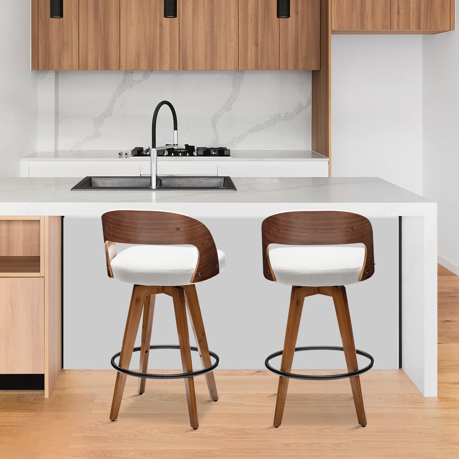 Barstools Set of 2,Counter Height Bar Stools for Kitchen Island