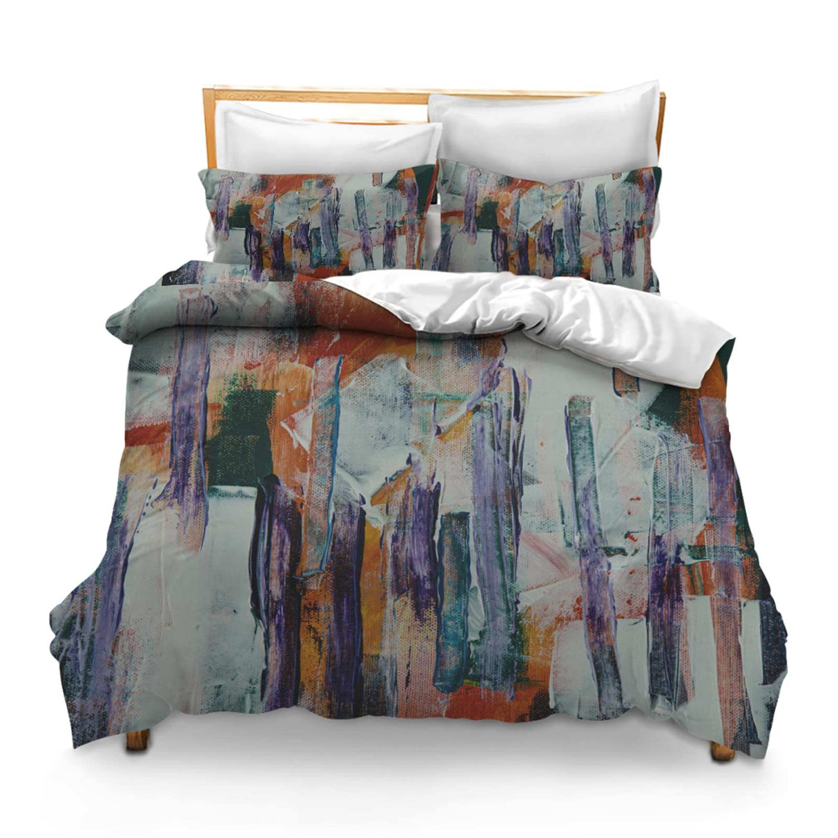 Printed Comforter Cover Set Twin Fantasy with Fountain for Kids Girls Bedding Quilt Bed Cover Sets