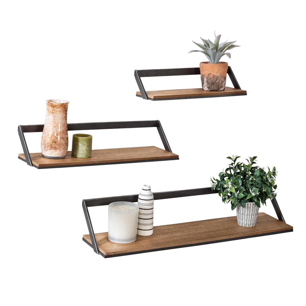 Floating Shelves for Wall, Geometric Style Decor Shelf for Bathroom Bedroom Living Room