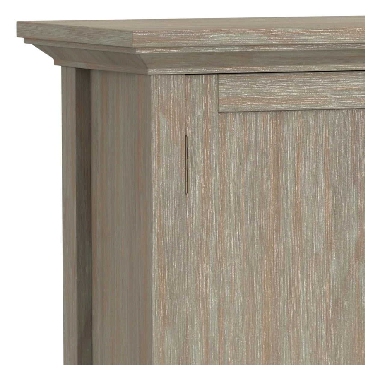 Redmond SOLID WOOD 32 inch Wide Transitional Low Storage Cabinet in Distressed Grey