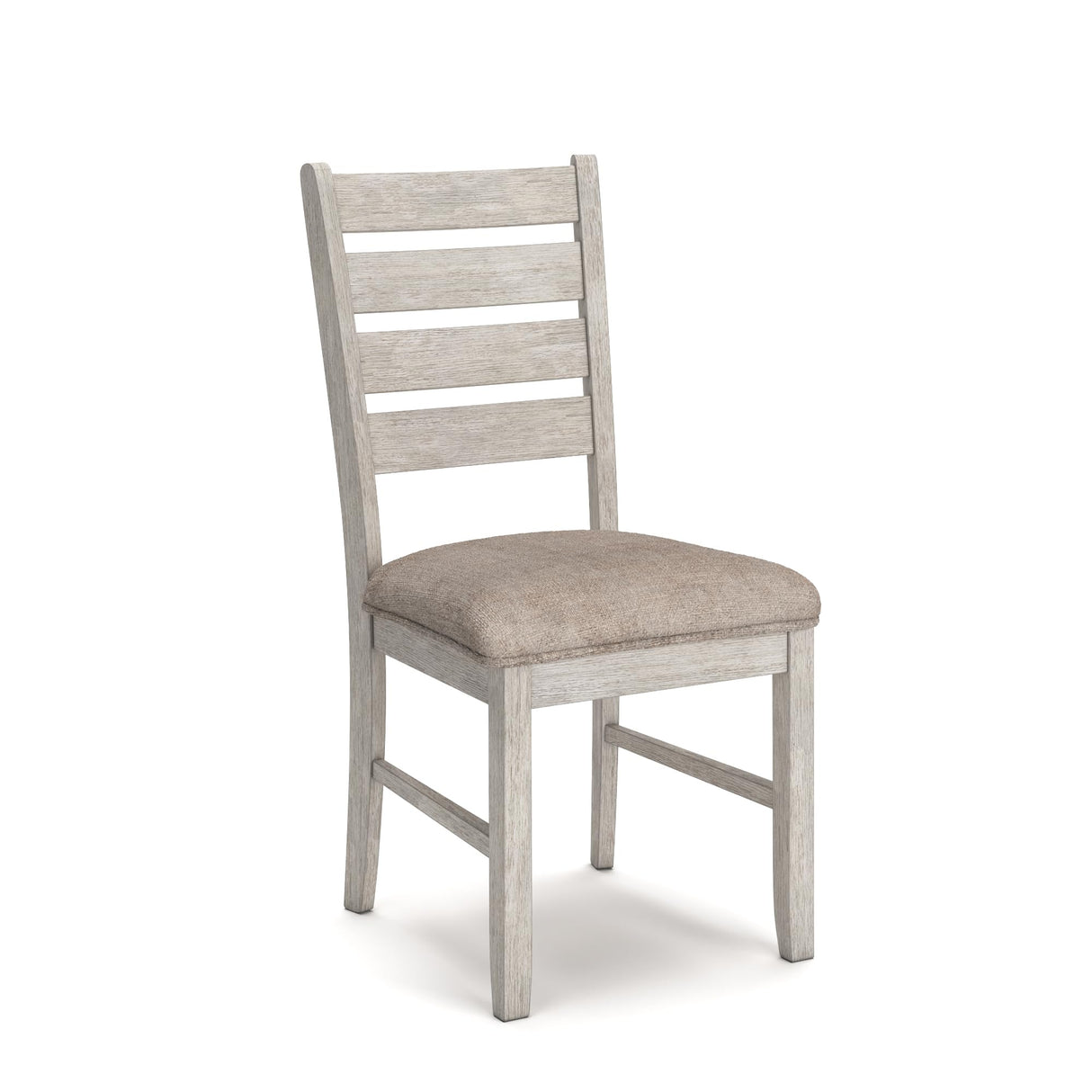 Skempton Cottage Dining Room Table Set with 6 Upholstered Chairs, Whitewash