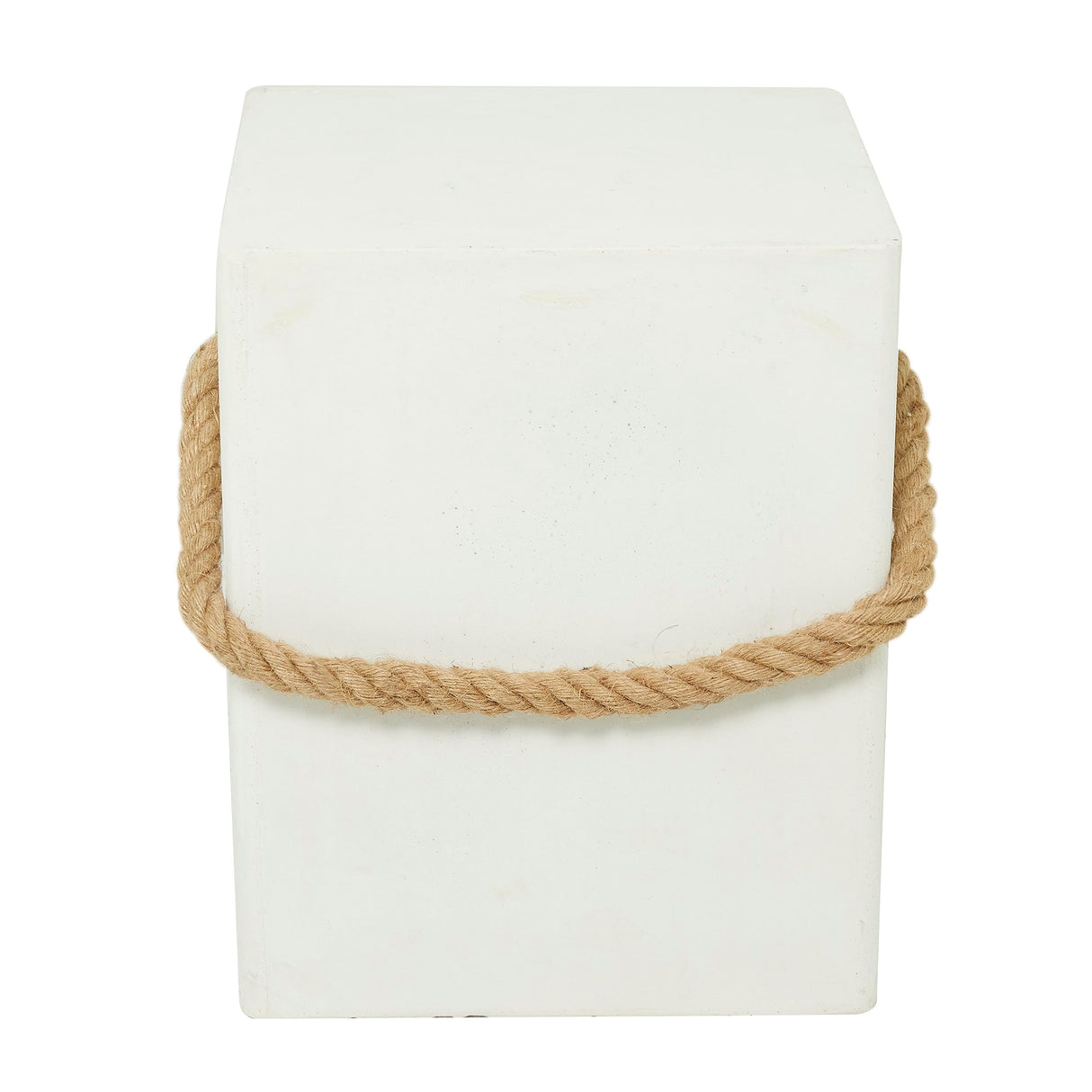 Magnesium Oxide Lightweight Outdoor Accent Table with Rope Handle