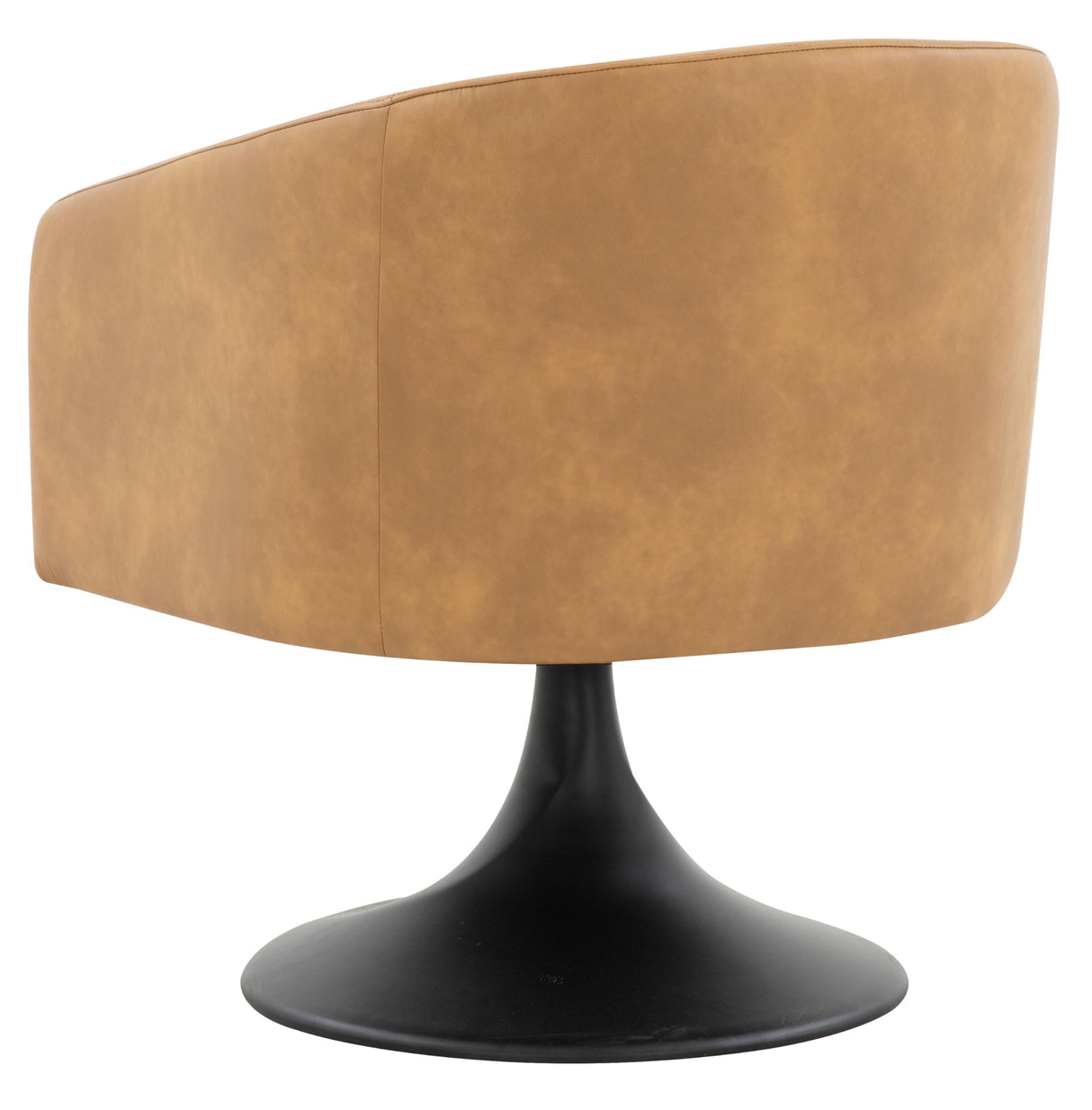 Couture Collection Gonzalez Mid-Century Modern Light Brown Faux Leather accent chair
