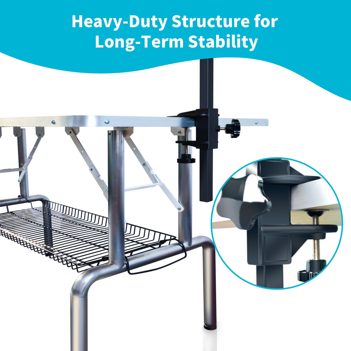46-Inch Heavy Duty Dog Grooming Table for Large Pets