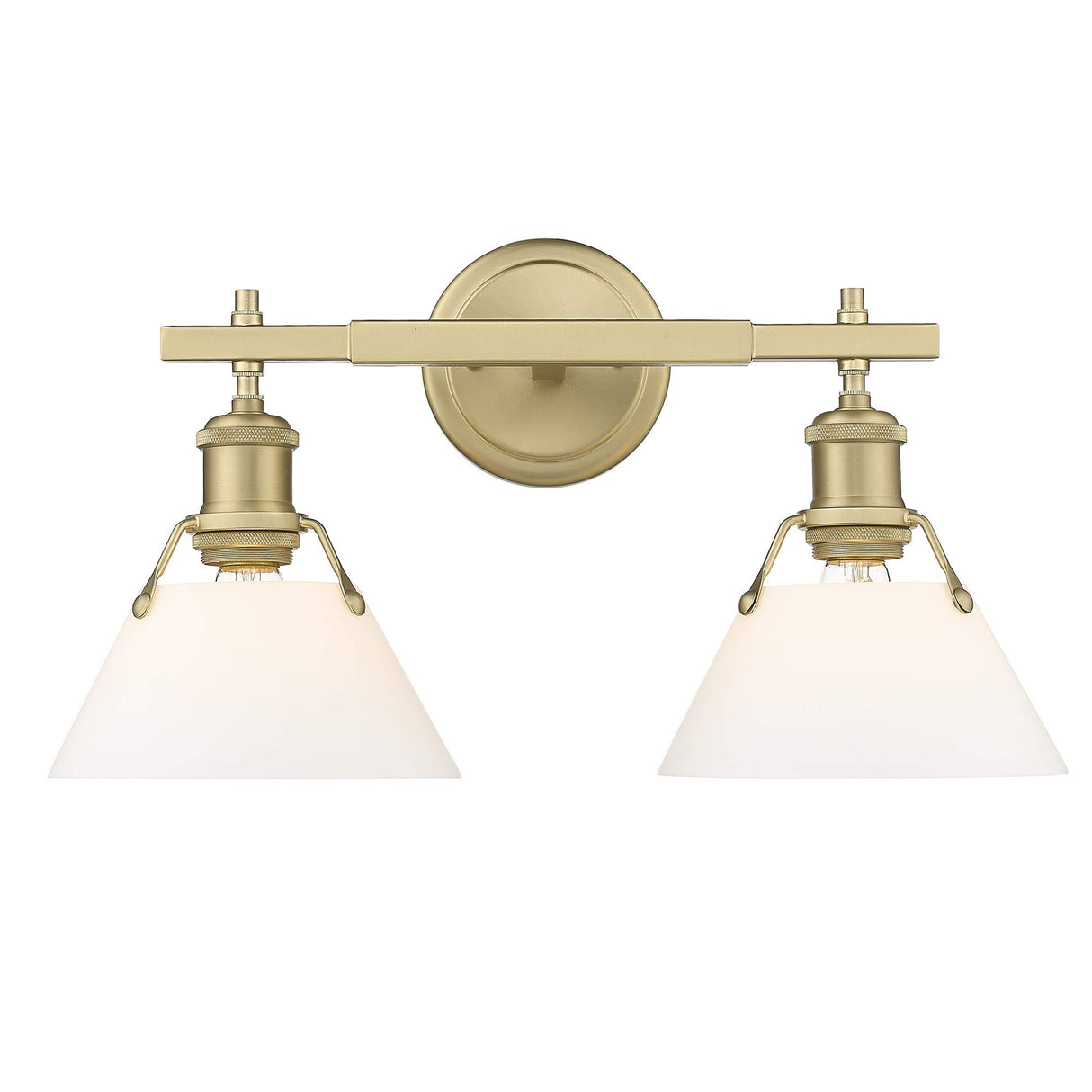 Orwell 2 Light Bath Vanity Brushed Champagne Bronze with Opal Glass Shades