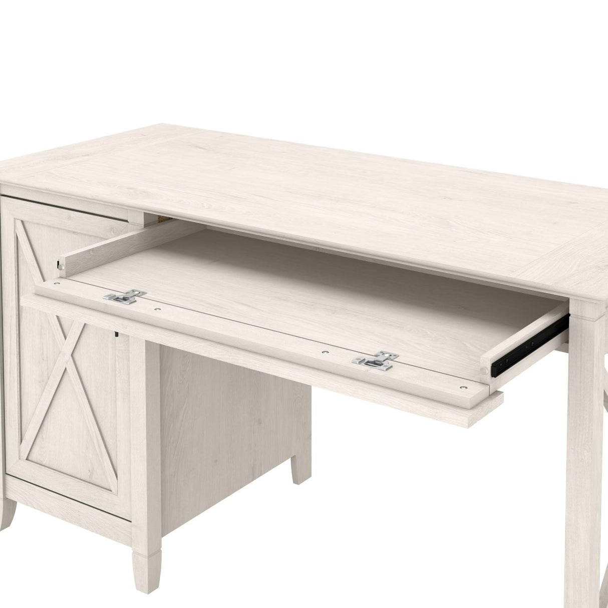 Key West Computer Desk with Storage | Farmhouse PC Table for Home Office in Linen