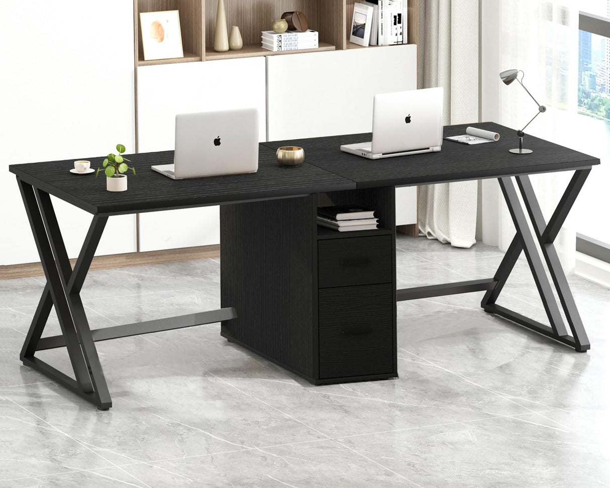 L Shaped Modern Computer Home Office Gaming Desk with Keyboard