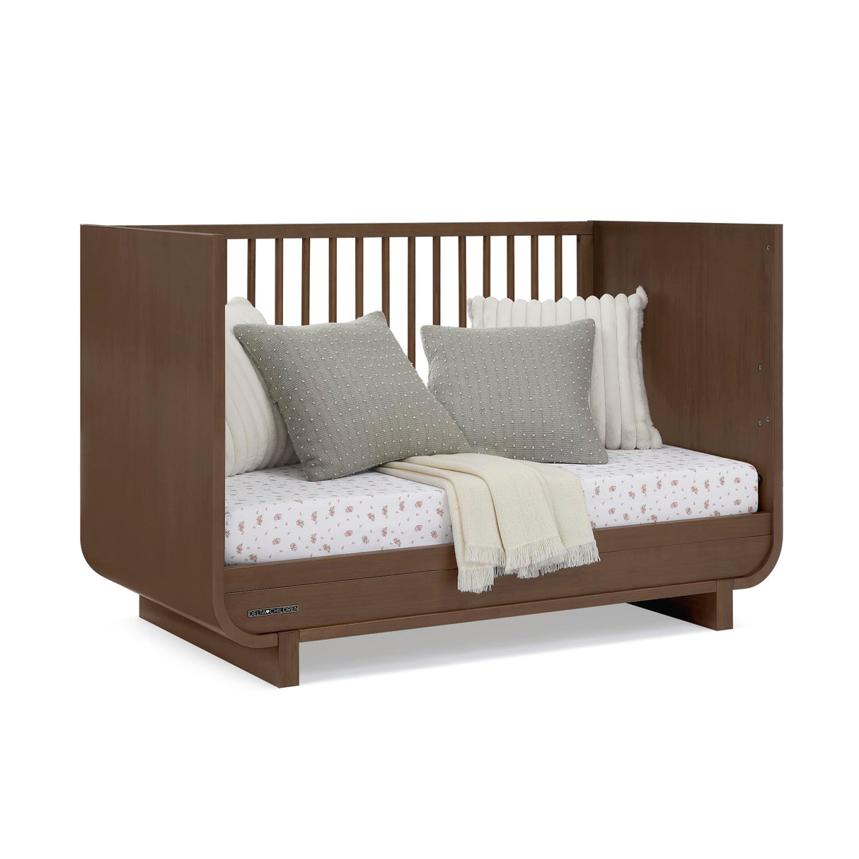 Rhodes 4-in-1 Convertible Crib - Greenguard Gold Certified, Teak Brown